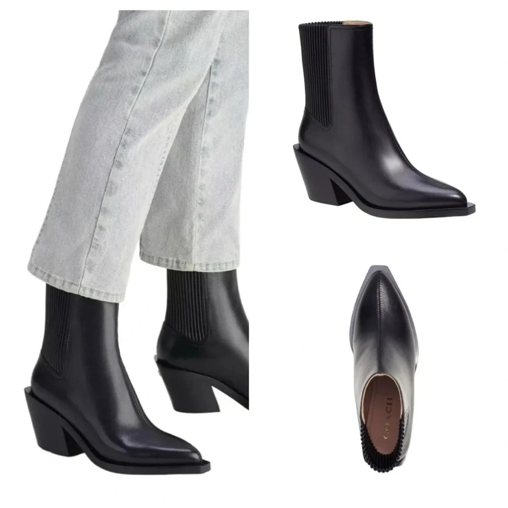 COACH

Prestyn  Leather Chelsea Ankle Boots size 6 B - Picture 5 of 15